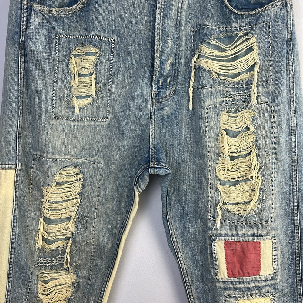 Magnolia Pearl Miners Denim in Americana OS Bohemian Oversized Relaxed Boho Jean - Picture 13 of 16